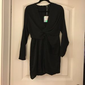 NEW Missguided Satin Wrap Mini Dress